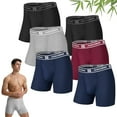 thumbnail image 1 of IGOLUMON Mens Underwear Boxer Briefs 6 Pack Breathable Boxers for Men Soft Tagless Underwear Trunks with Fly, 1 of 7