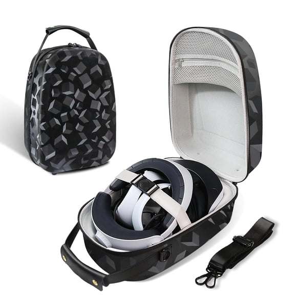 IGRL Case for Meta Quest 3, 3D Design Hard Shell Carrying Case Compatible with PS VR2/Oculus/Meta Quest 2 VR Gaming Headset and Touch Controller, Anti-Drop Lens Protector, for Travel and Home Storage