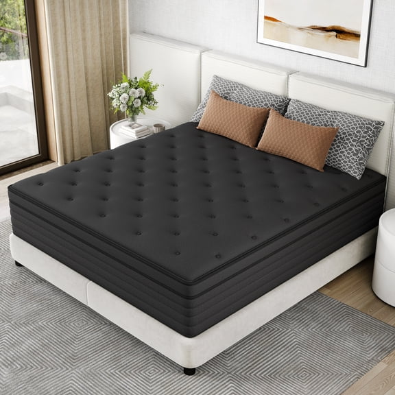 IGUANNA 8 inch Twin Hybrid Mattress CertiPUR-US Certified Memory Foam Pocket Spring Mattress Medium Firm in a Box,Adult