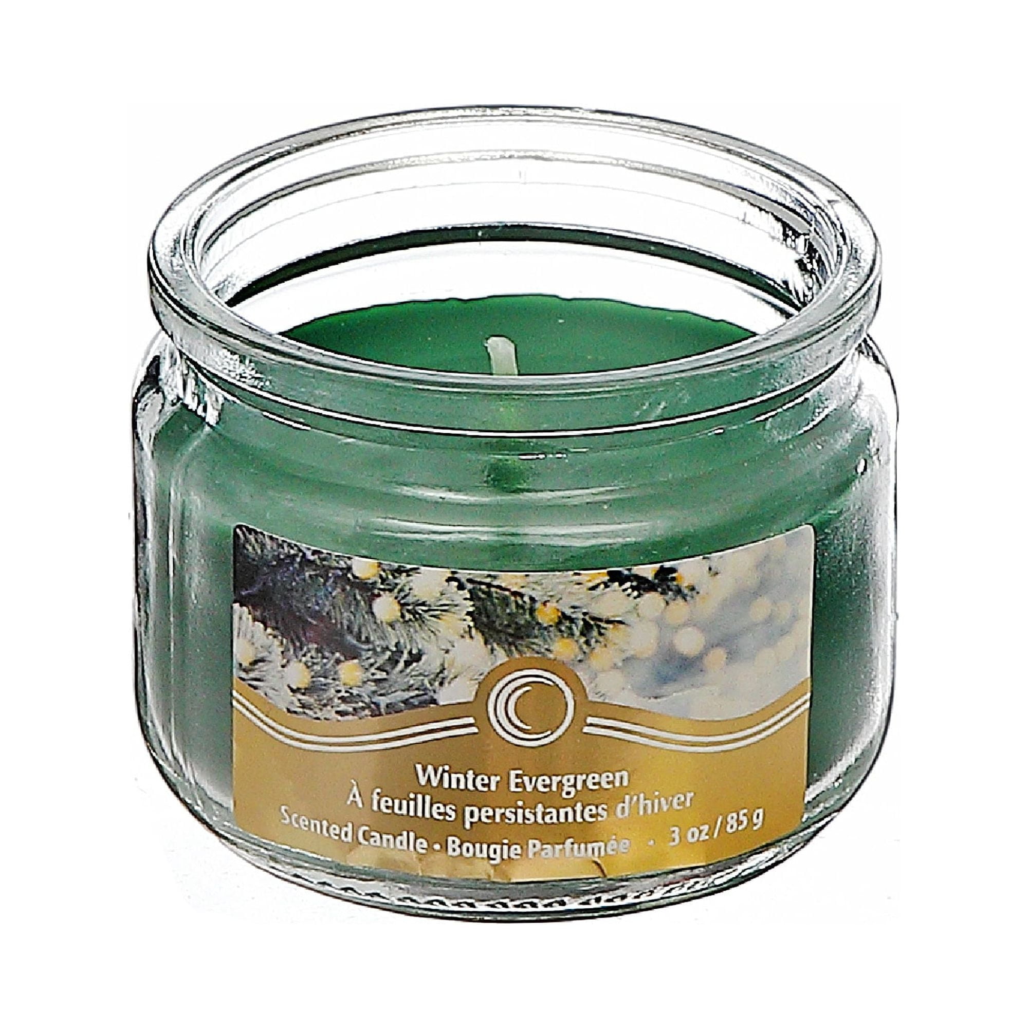 Winter Evergreen Green Scented Christmas Jar Candle Set