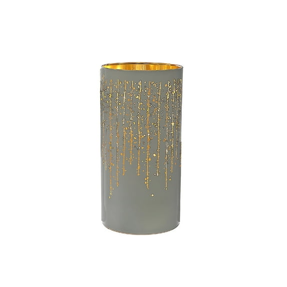 IH Casa Decor Christmas Led White Glass Stand Dangling Garland 8"