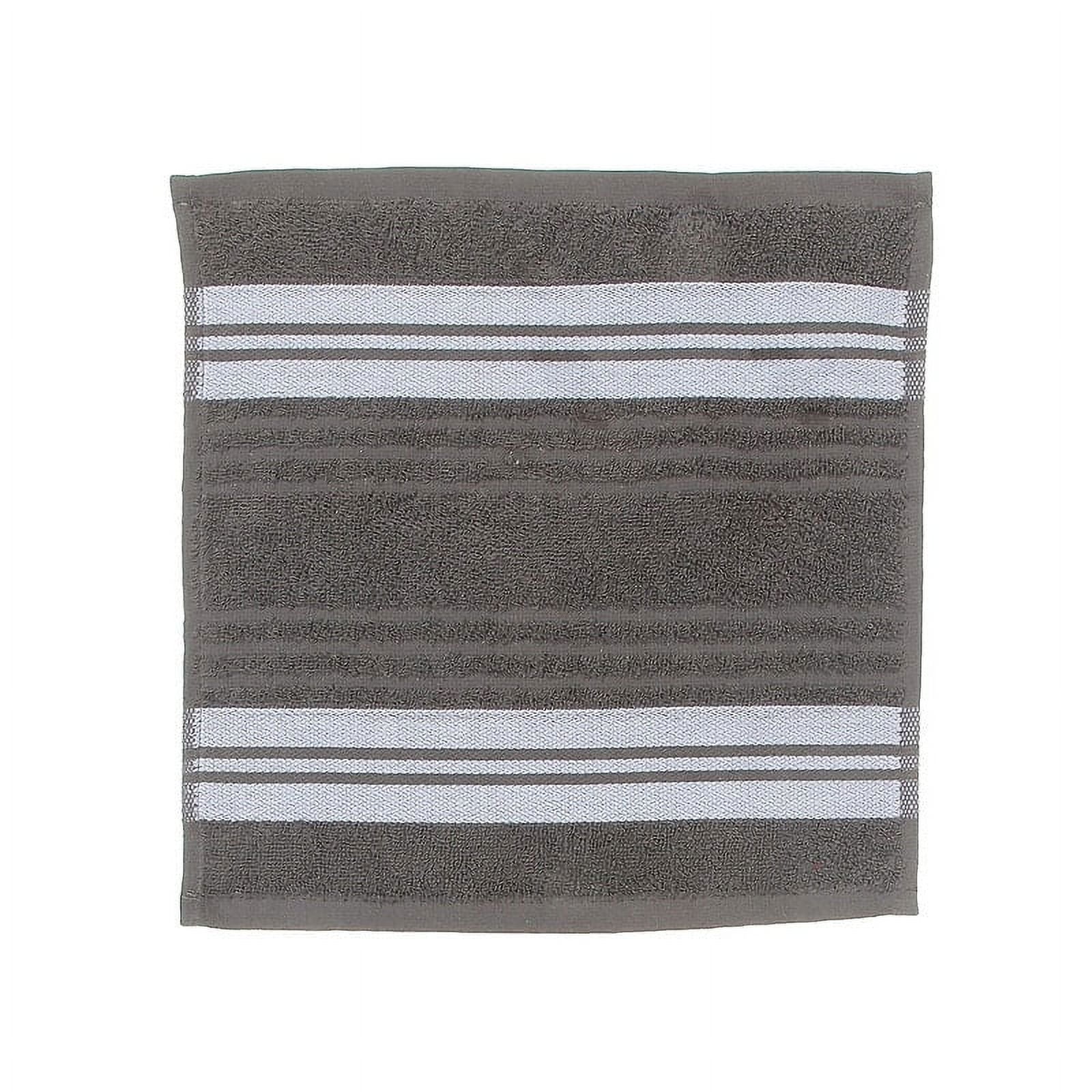 IH Casa Decor Deluxe Wash Cloth (12 X 12) (Cool Gray) - Set of 6
