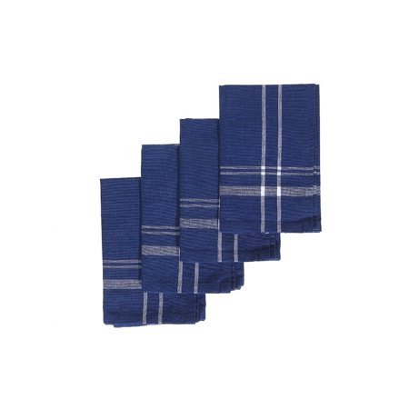 IH Casa Decor French Border Napkin (Set Of 4) (Navy Blue)