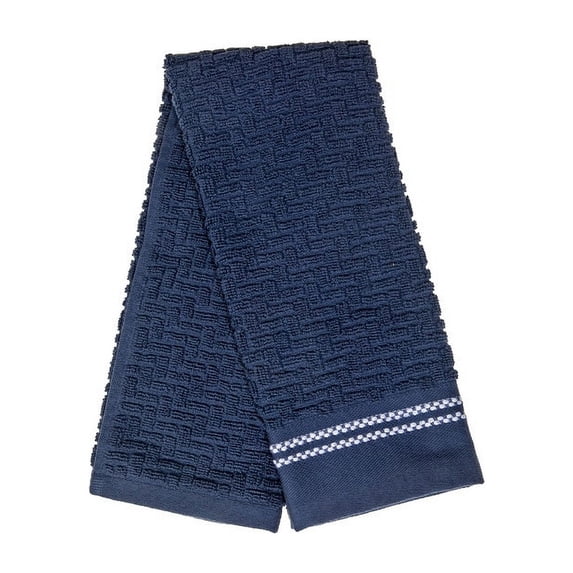 IH Casa Decor Luxury Stitch Hand Towel (16 X 27) (Blue) - Set of 6