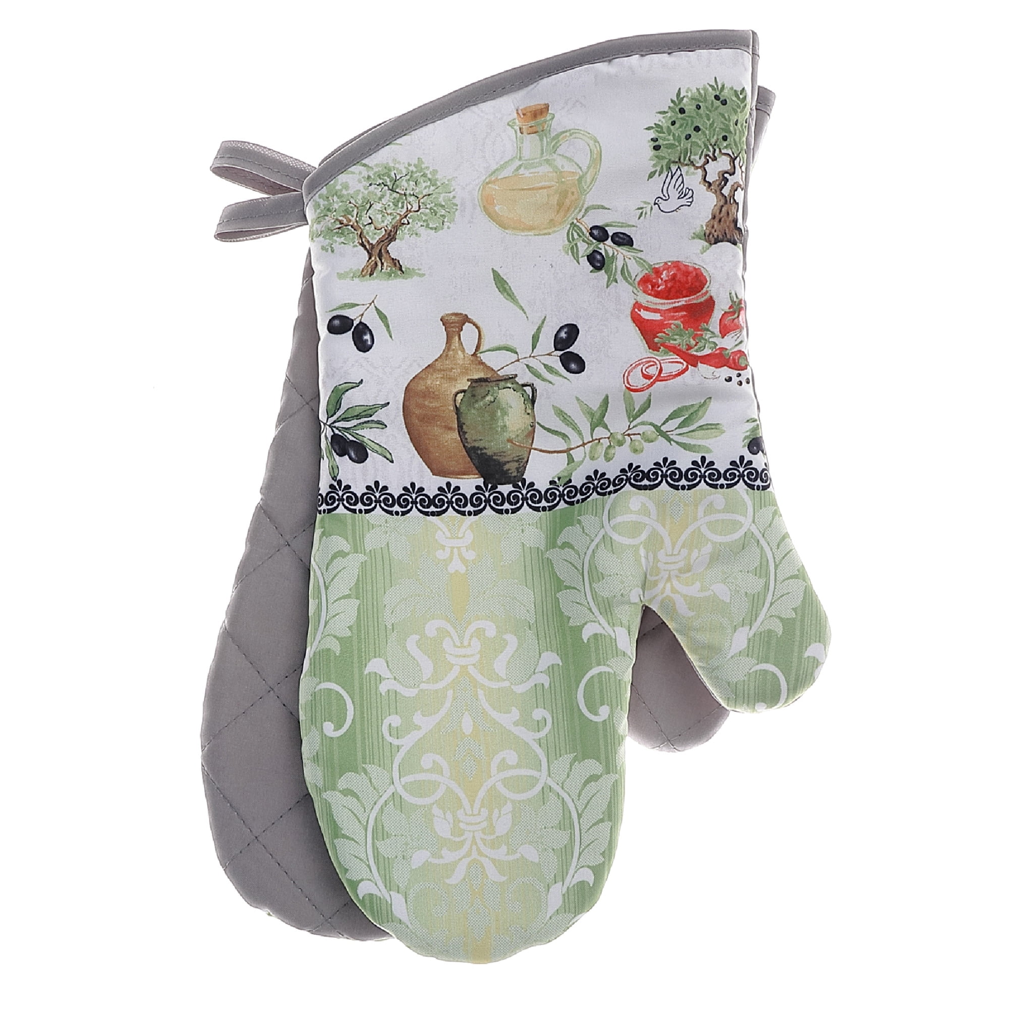 IH Casa Decor Oven Mitts 2PC Olives - Set of 2