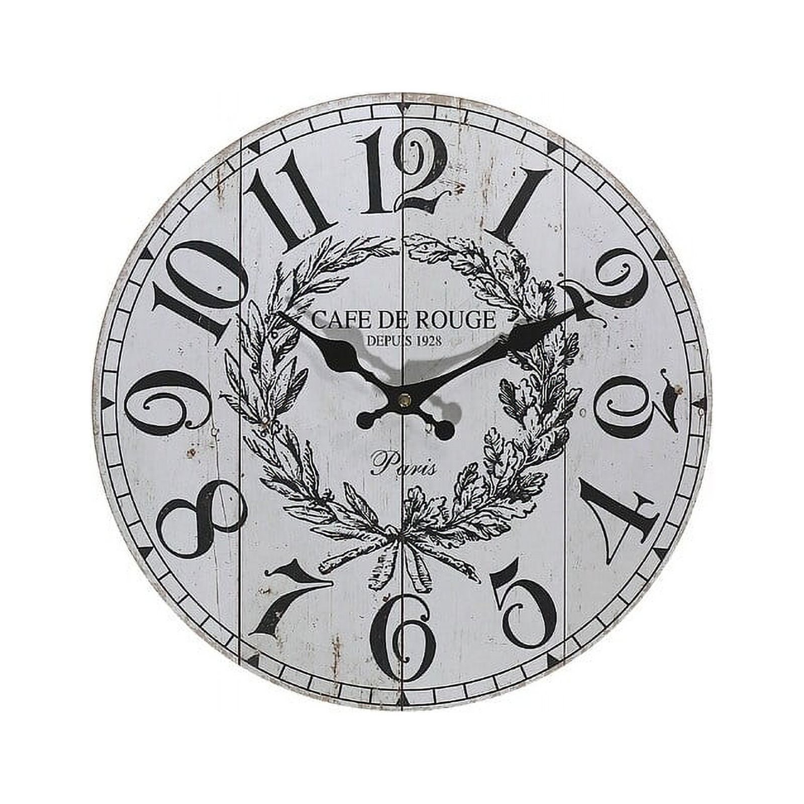 IH Casa Decor Round Mdf 13.5" Wall Clock (Cafe De Rouge)