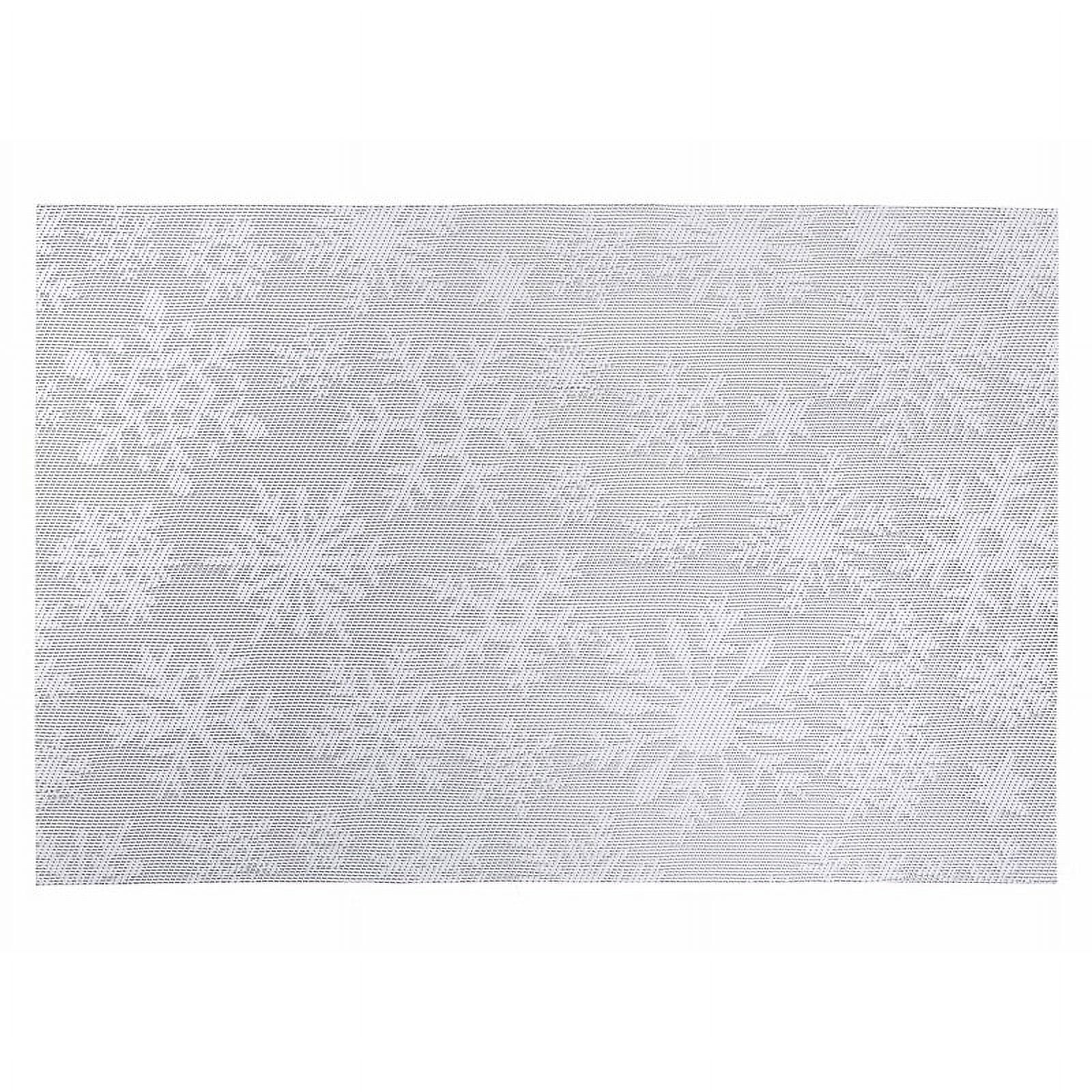 Silver Snowflake White Vinyl Rectangle Placemats Set of 12