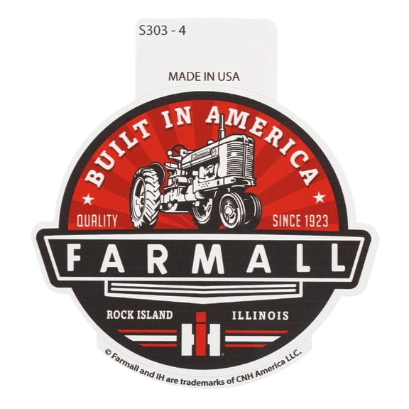IH Farmall Built in America 3in Decal Vinyl Sticker DE-S303