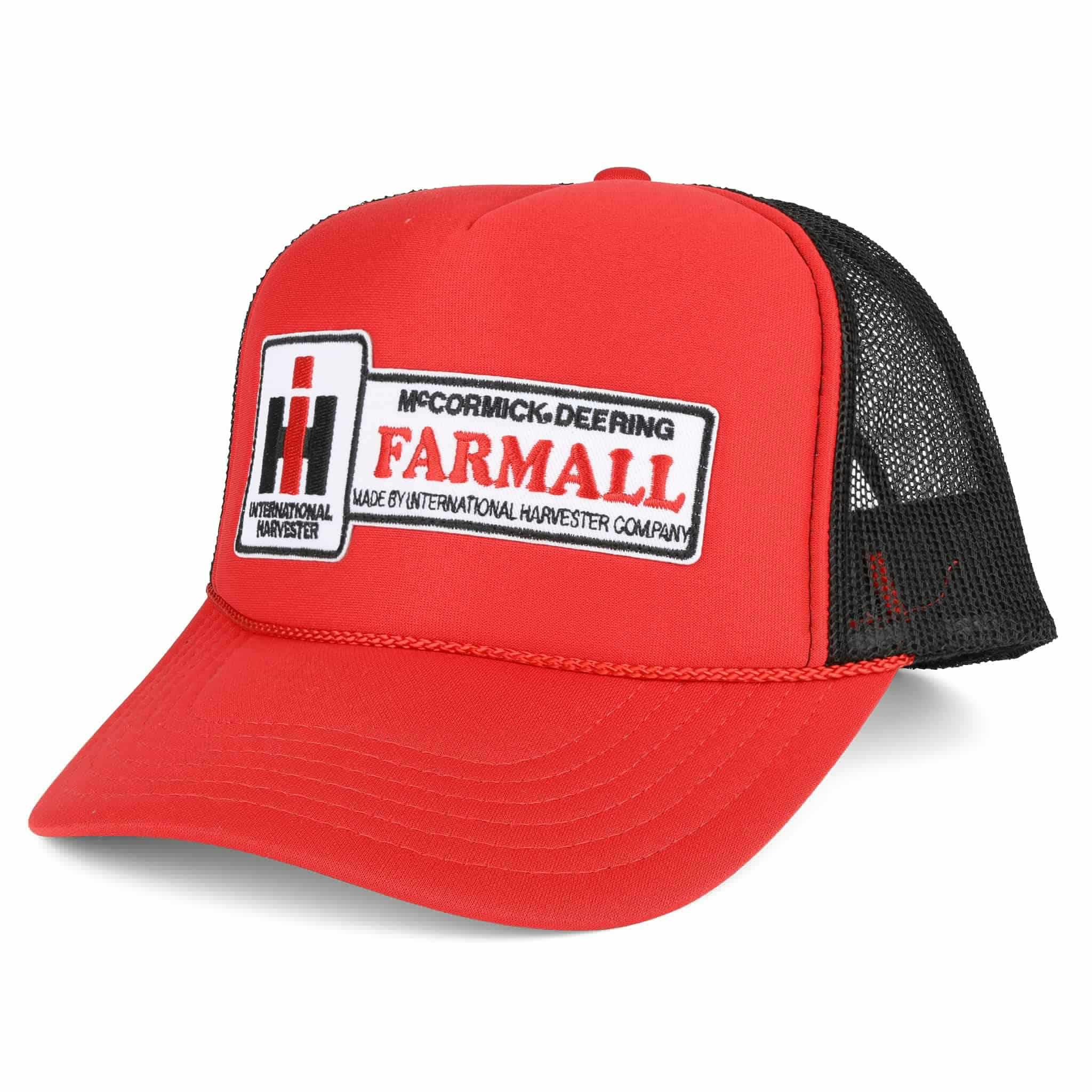 IH Farmall Red High-Profile Hat with Black Mesh Back FIH84