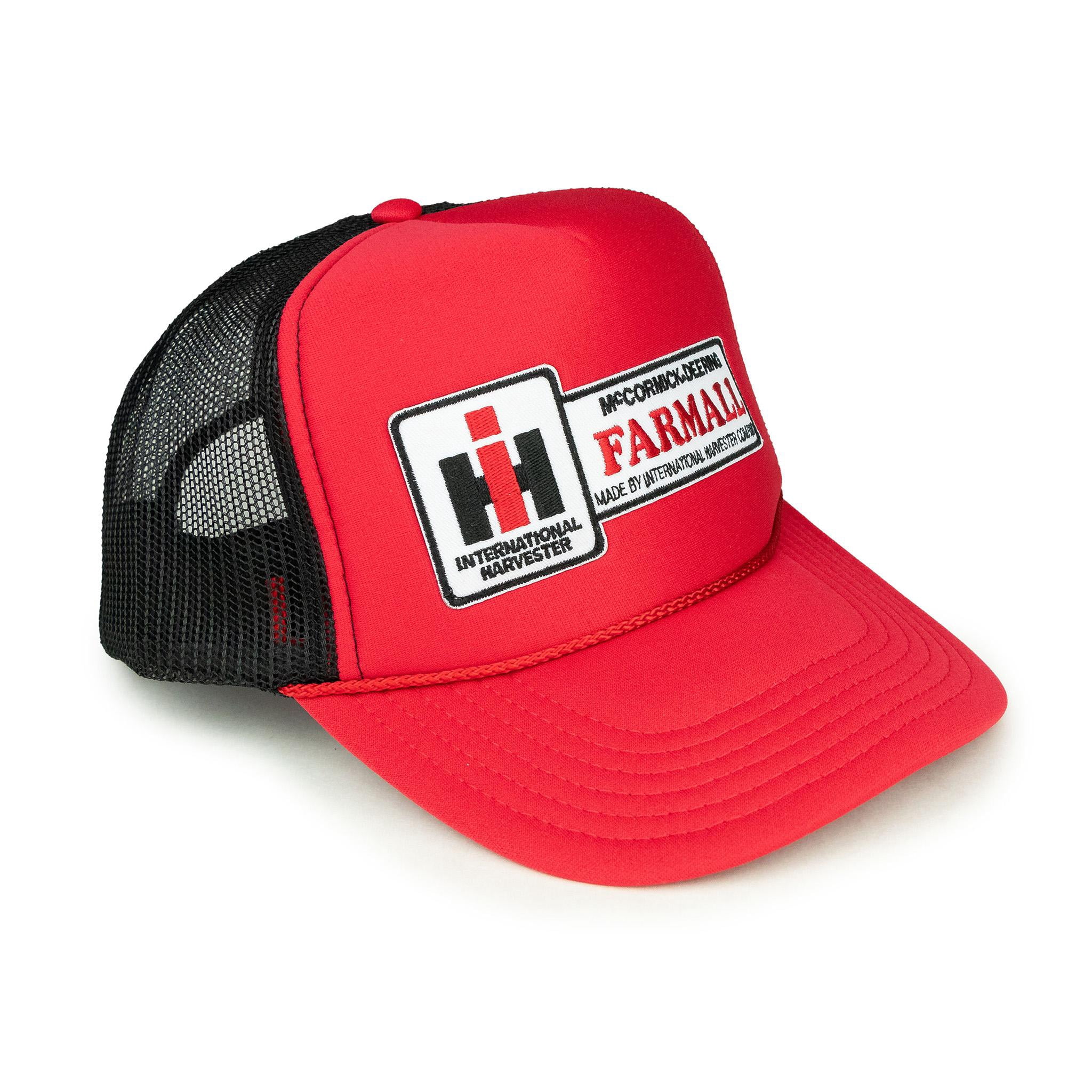 IH Farmall Red High-Profile Hat with Black Mesh Back FIH84 - Walmart.com