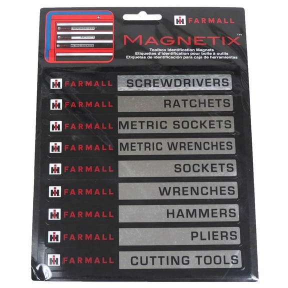 IH Farmall Toolbox Identification Magnet Labels 47006