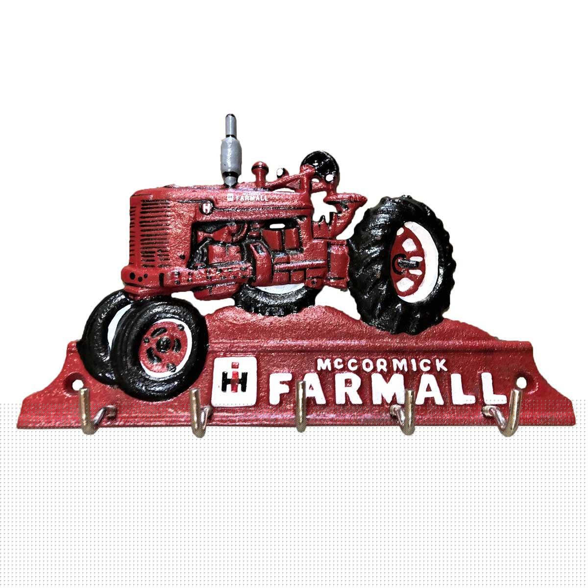 thumbnail image 1 of IH McCormick Farmall H Tractor Cast Iron 5 Hook Key Rack, 1 of 1