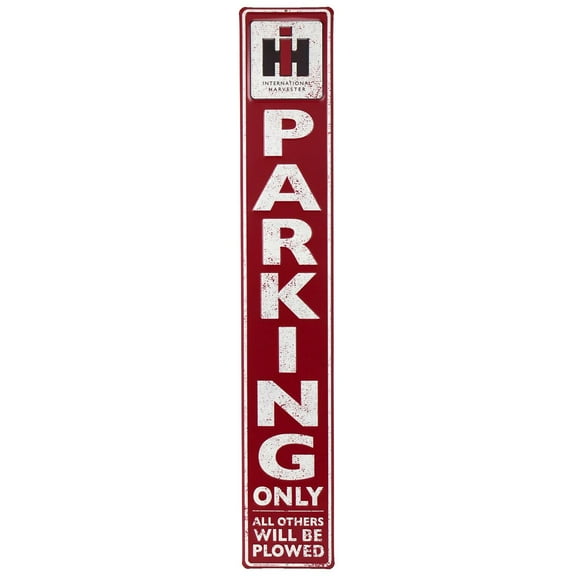IH Parking Only Embossed Metal Street Sign, 6in x 36in 42074