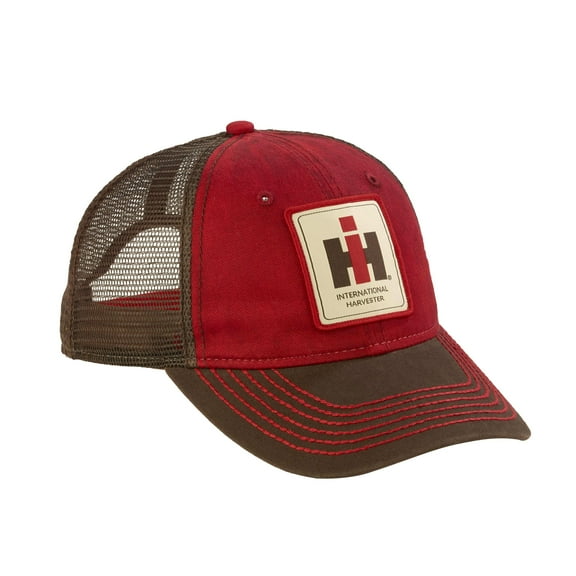 IH Patch Logo Washed, Dirty and Weathered "Look" Red & Brown Cap with Mesh Back 400863