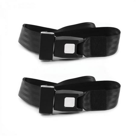 IH Scout 1961-1980 Standard 2 Point Black Lap Bucket Seat Belt Kit - 2 Belts