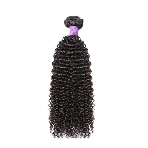 IHGEHA Half Wigs for Black Women Human Hair Wig Bundles Human Hair Bundles Brazilian Hair Weave Bundles Natural Black Curly Hair Glueless Closure Wefted Wigs