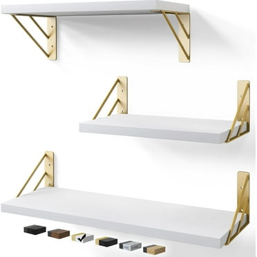 IHHIZLTT Float Shelf for Bathroom,Wall Mounted Shelves for Kitchen, Living Room, White