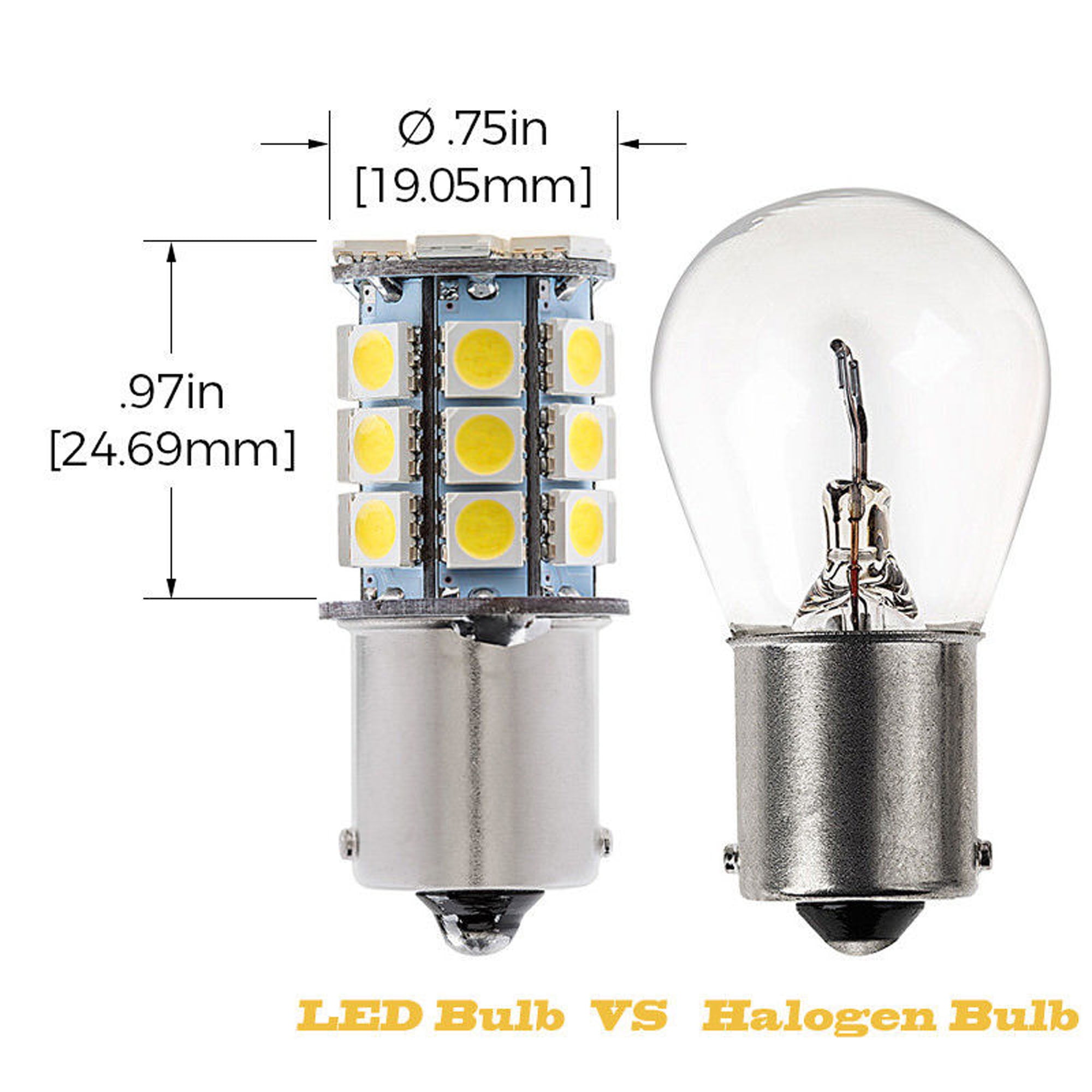 IHNZCB 1156 7506 LED Bulbs Extreme Super Bright Car Motorcycle Turn ...