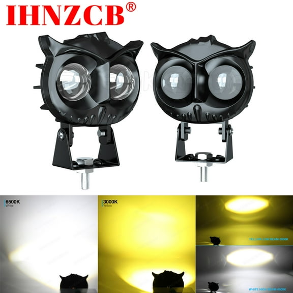 IHNZCB 2x Led Work Light Pods Spot Fog Lamp Yellow White Driving For Car Suv Atv Utv Offroad Truck Motorcycle,C03