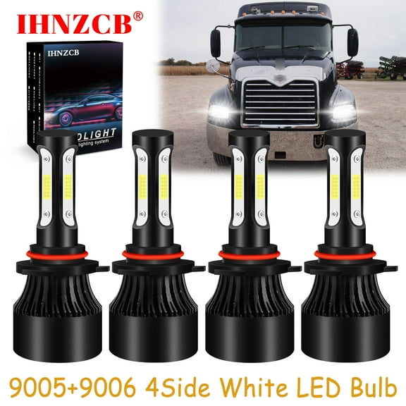 IHNZCB 4Side for Mack Vision Cx Cxn Cv Truck 1998-2015 LED Headlight Bulb High Low Beam,9005+9006,X7,Y02