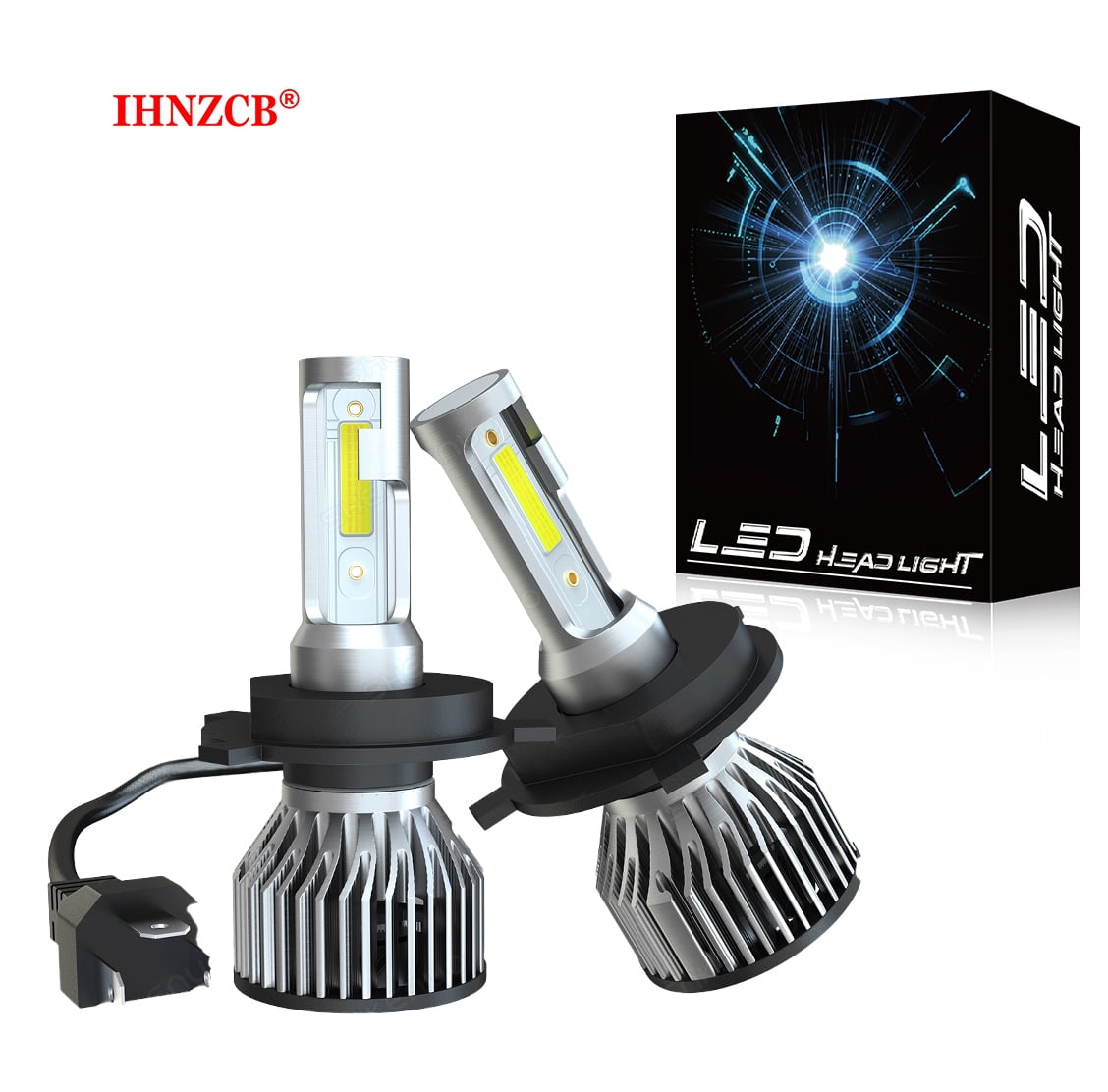 IHNZCB 9003 / H4 LED Headlight Bulbs High/Low Beam Replacement Bulb 6000K (Pack of 2)
