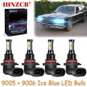 IHNZCB 9005+9006 for Chevy Caprice 1987-1990 Ice Blue Led Headlights Bulb High Low Beam,HKL,Y11