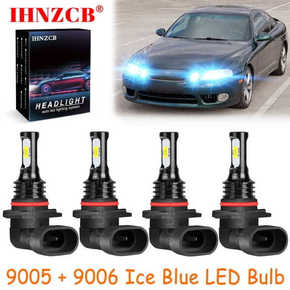IHNZCB 9005+9006 for Lexus Sc300 1992-2000 Ice Blue Led Headlights Bulb High Low Beam,HKL,Y38