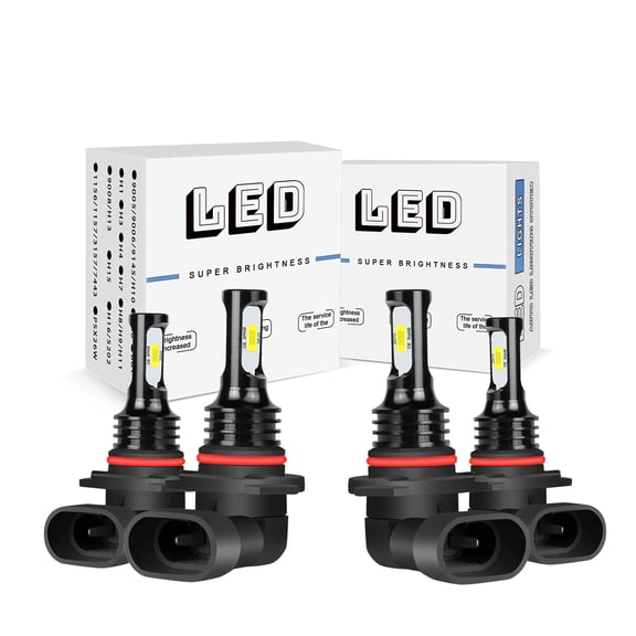 IHNZCB 9005/HB3 LED Fog Lights Bulb Xtreme Super Bright LED Replacement for Cars, Trucks, 6000K White 4x