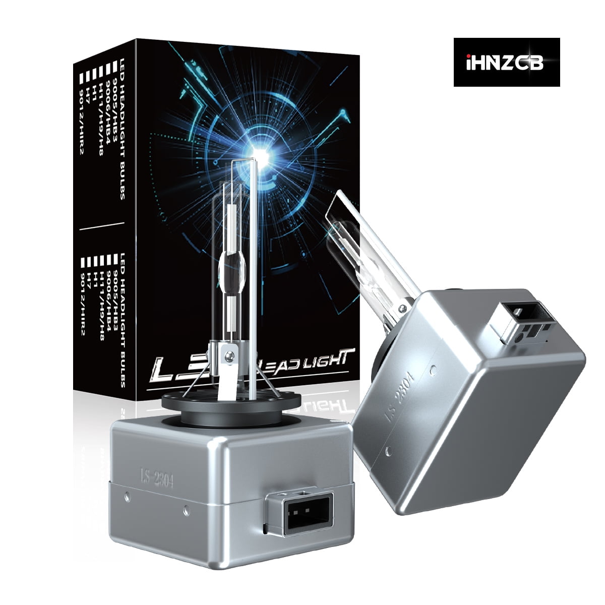 IHNZCB D1s Xenon Hid Headlight Bulbs For Cadillac Dts 2006-2011 High And Low Beam 6000k White 2pcs