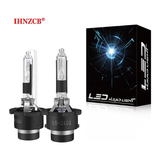 IHNZCB D2R Xenon HID Bulb Kit Combo Bulbs 6000K High-Low Beam Super White Bright