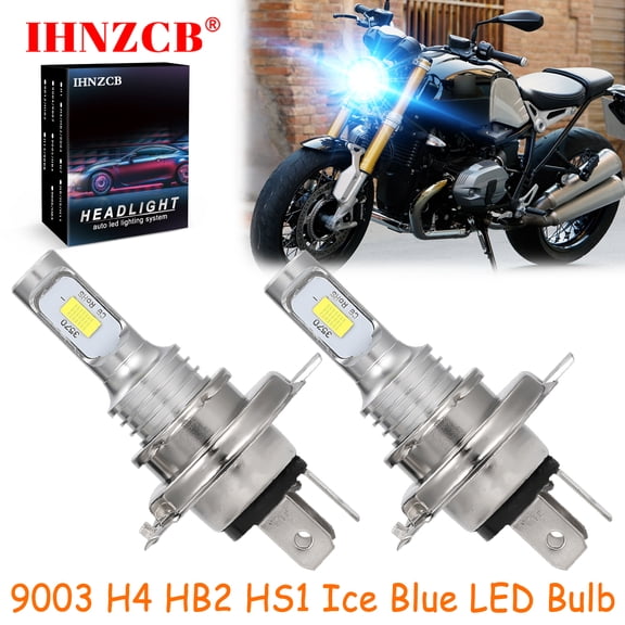IHNZCB For BMW R Nine T 2014-2017 - 2X HS1 9003 H4 HB2 LED Headlights Bulb 55W Ice Blue YTL,Motorcycle Light,Y08