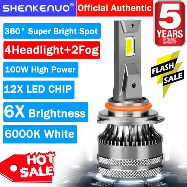 6X LED Headlight Bulbs Combo Kit For Chevy Silverado 1500 2007-2015: High/Low Beam & Fog Light