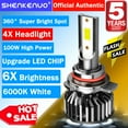 thumbnail image 1 of IHNZCB For Dodge Charger 2011-2014 LED Headlights Bulbs 9005+H11 High Low Beam White QC, 1 of 11