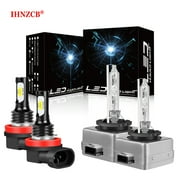 IHNZCB For Dodge Durango 2014-2017 Front HID Headlight Bulb Low/High Beam Fog Light D3S H11 4X US Stock