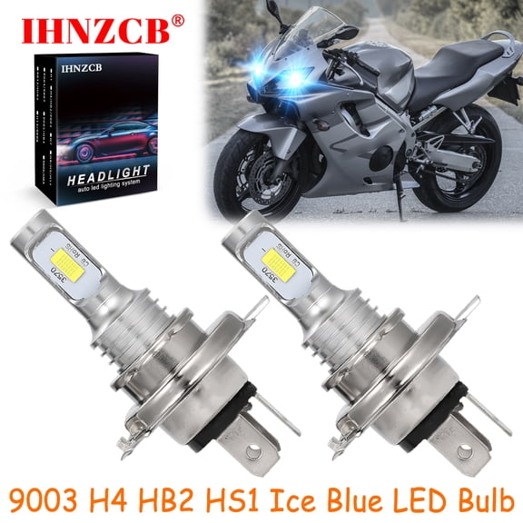 IHNZCB For Honda CBR600F CBR600F2 CBR600F3 CBR600F4 - 2X HS1 9003 H4 HB2 LED Headlights Bulb 55W Ice Blue YTL,Motorcycle Light,Y19