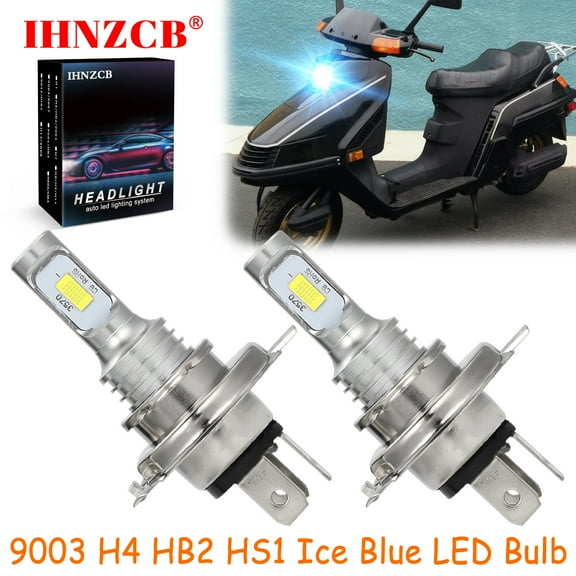 IHNZCB For Honda Elite CH80 CH125 CH150/D CH250 - 2X HS1 9003 H4 HB2 LED Headlights Bulb 55W Ice Blue YTL,Motorcycle Light,Y23