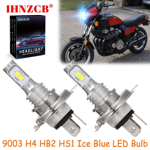 IHNZCB For Honda Nighthawk CB700SC CB750 CB750SC - 2X HS1 9003 H4 HB2 LED Headlights Bulb 55W Ice Blue YTL,Motorcycle Light,Y33