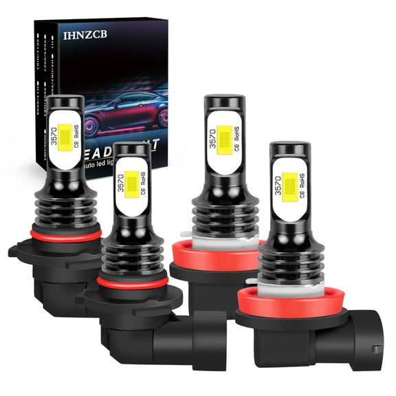 IHNZCB For Toyota Camry 2007-2017 H11 9005 Led Headlight Bulbs High Low Beam Lamp Cool White 40w 6000k Combo 8000lm 4pcs