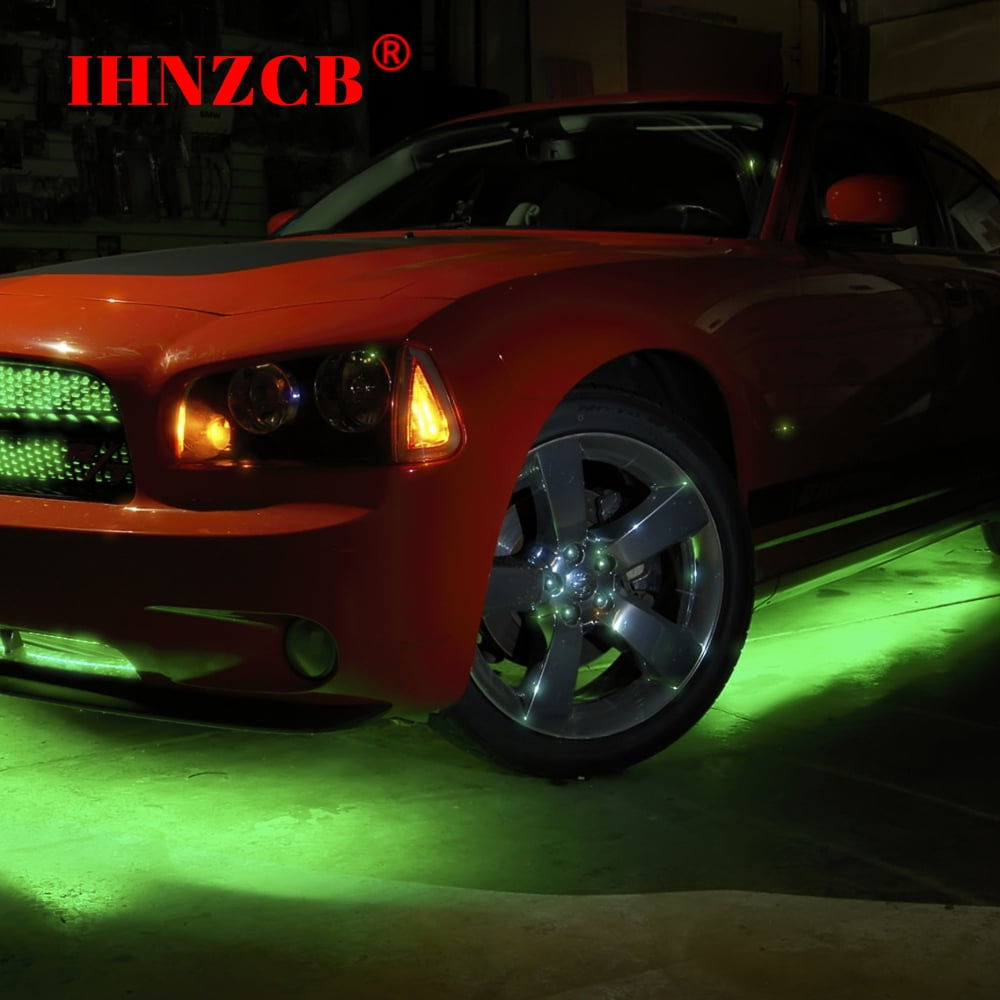 IHNZCB Green Underbody Rock Lights Kit Under Car LED Neon Glow for