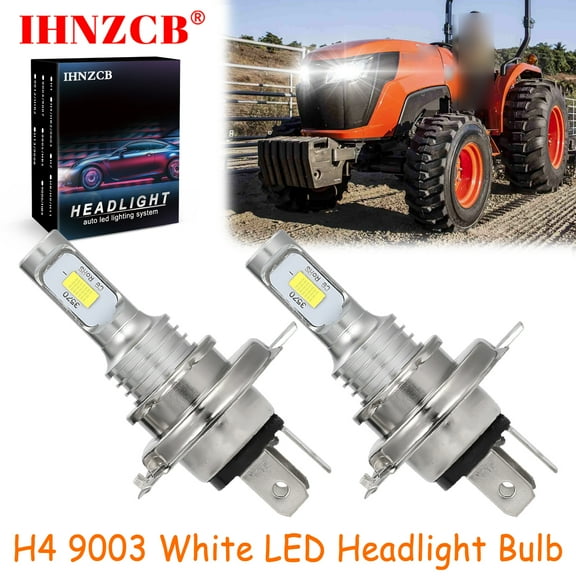 IHNZCB H4 9003 for Kubota M L Mx Tractors 3c081-75810 White Led Headlights Bulb High Low Beam,YTB,Y147