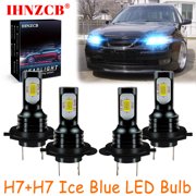 IHNZCB H7+H7 for Saab 9-3 2004-2006 Ice Blue Led Headlights Bulb High Low Beam,HKL,Y17