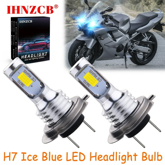 IHNZCB for Honda CBR600F4i 2001-2006 for Honda CBR929RR 2000-2001 for Honda CBR954RR 2002-2003 2X H7 LED Headlights Bulb 55W Ice Blue YTL,Motorcycle Light,Y19