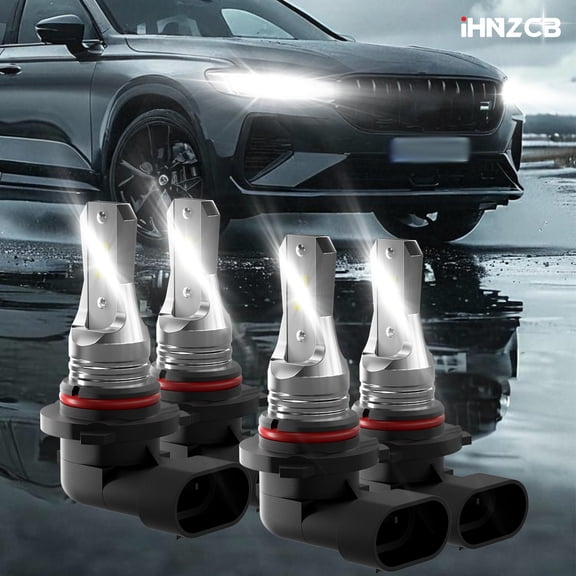 IHNZCB LED 9005/9006 Fog Light Bulbs 3570 CPS Bright White 6000K Replacement Lamps 4x