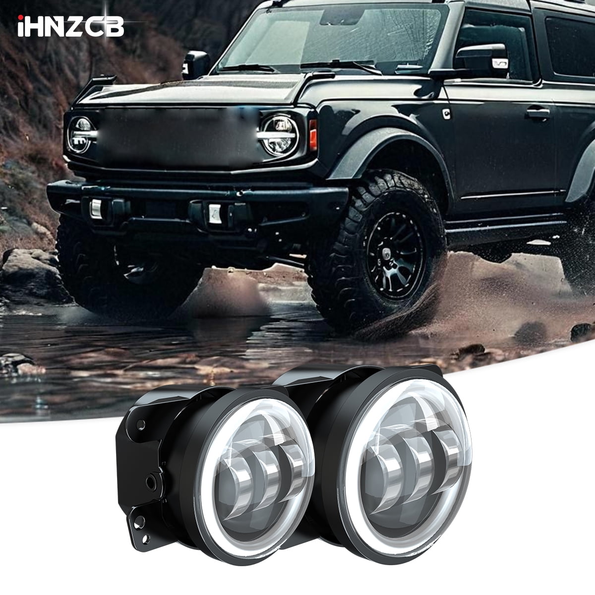IHNZCB Round LED Tail Light, 4 Inch LED Trailer Lights, Brake Stop Turn Signal Running Trailer Brake Lights w/Chrome Bezels for Truck Trailer RV Jeep UTE UTV