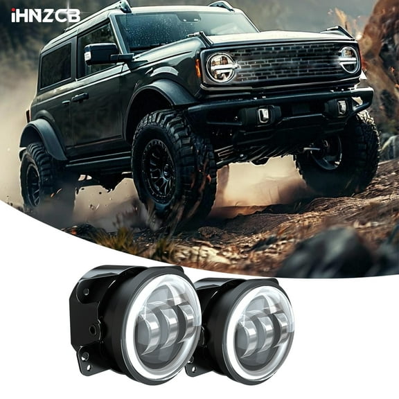 IHNZCB Yellow White 4 Inch Round Truck Trailer LED Tail Brake Lights Stop Turn Signal DRL 2x