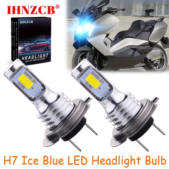 IHNZCB for BMW C650GT C650 Sport C600 Sport 2X H7 LED Headlights Bulb 55W Ice Blue YTL,Motorcycle Light,Y08