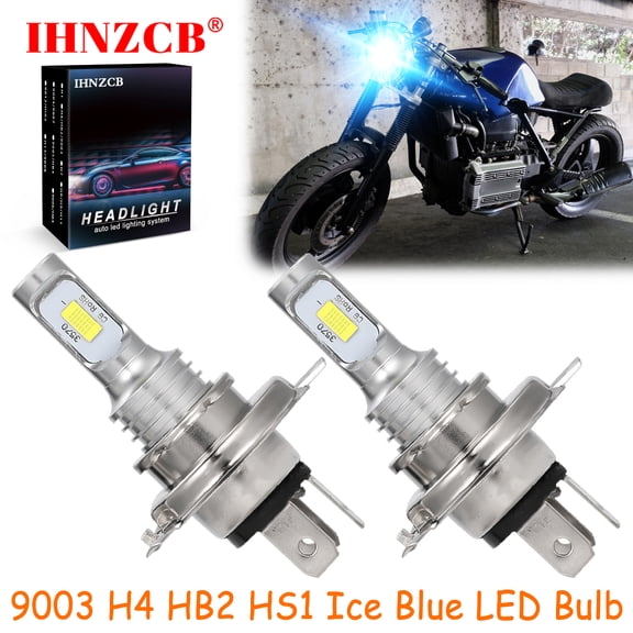 IHNZCB for BMW K1 K75 K100 K1100LT K1100RS - 2X HS1 9003 H4 HB2 LED Headlights Bulb 55W Ice Blue YTL,Motorcycle Light,Y07