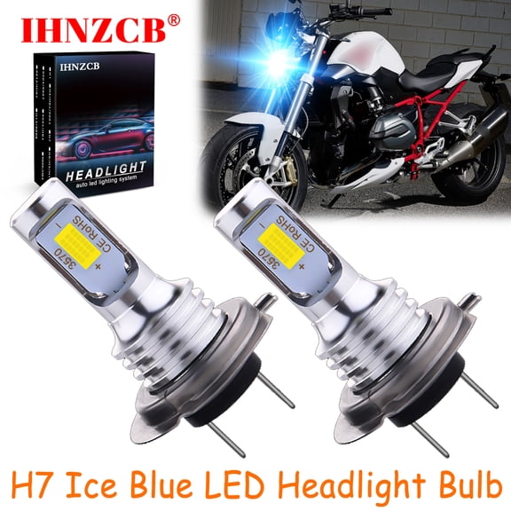 IHNZCB for BMW R1200R R1200S R1200RS 2X H7 LED Headlights Bulb 55W Ice Blue YTL,Motorcycle Light,Y13