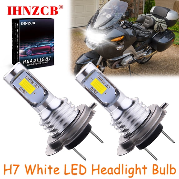 IHNZCB for BMW R1200RT 2005-2013 - 2X H7 LED Headlights Bulb 55W White YTB,Motorcycle Light,Y13