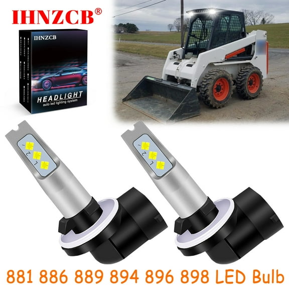 IHNZCB for Bobcat 751 753 763 773 863 864 873 883 963 Tractor / Lawn Mower LED Headlights Bulb High Low Beam 881 889 White,Y01